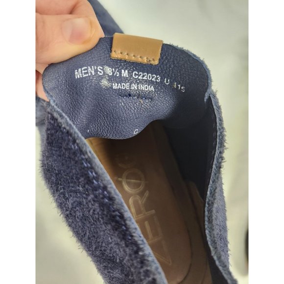 Cole Haan Men's Sz. 8.5 Navy Blue Suede Leather Chukka Lace Up Boots - Picture 7 of 9